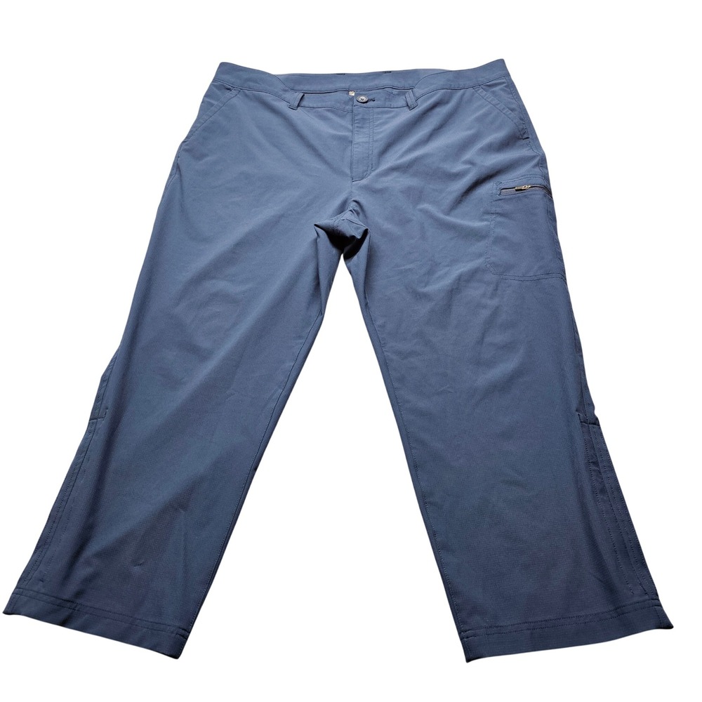 Eddie Bauer First Ascent Hiking Pants Womens 16 Blue Ripstop Outdoor Straight